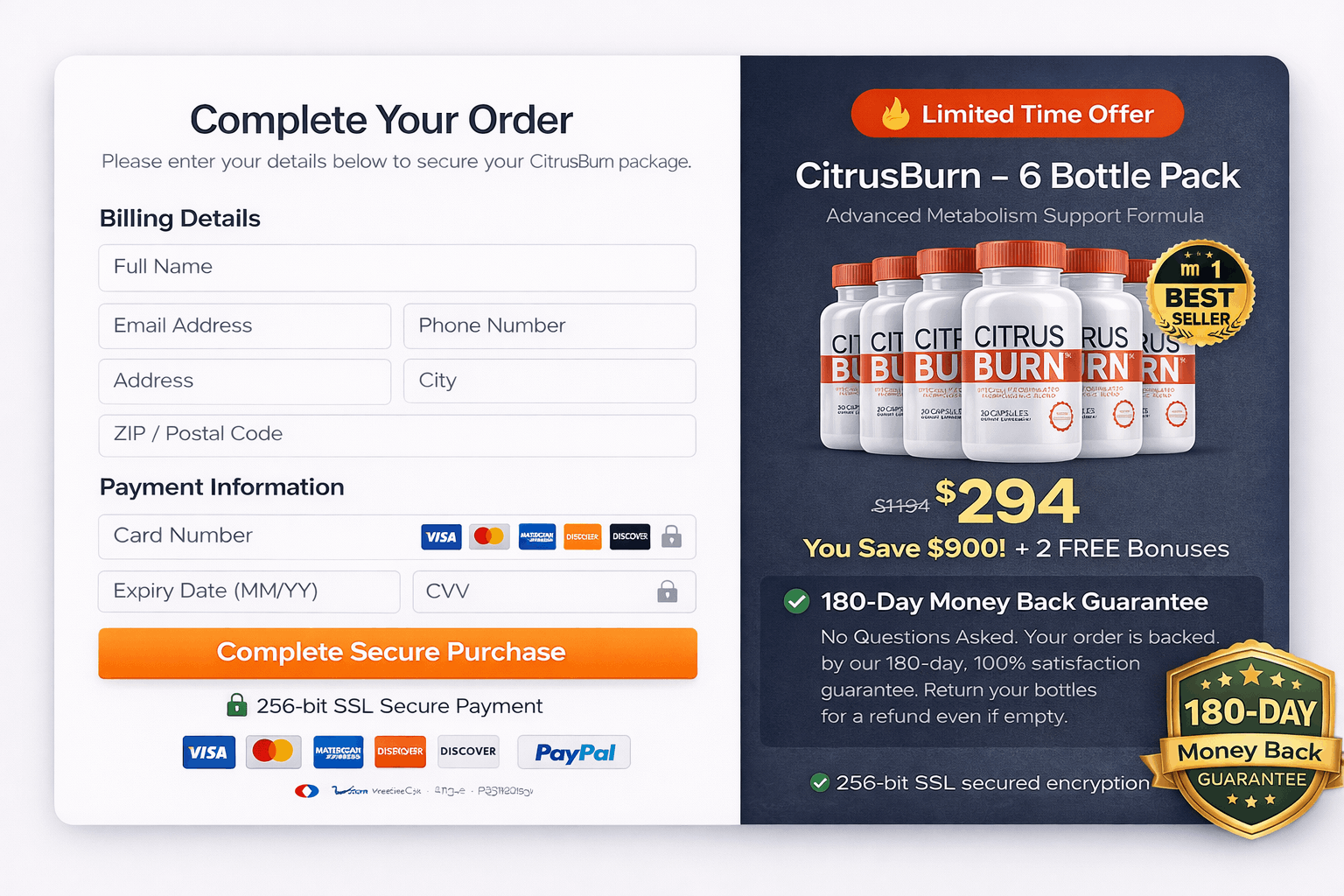 CitrusBurn-order-page